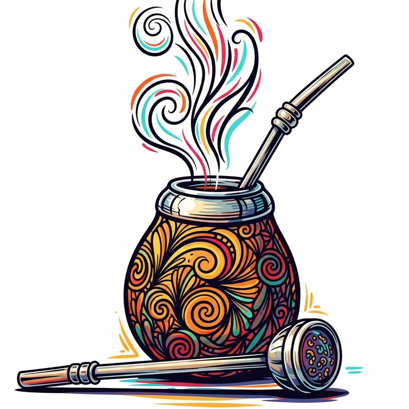 Energizing Yerba Mate Ritual: Dynamic Steam & Designs