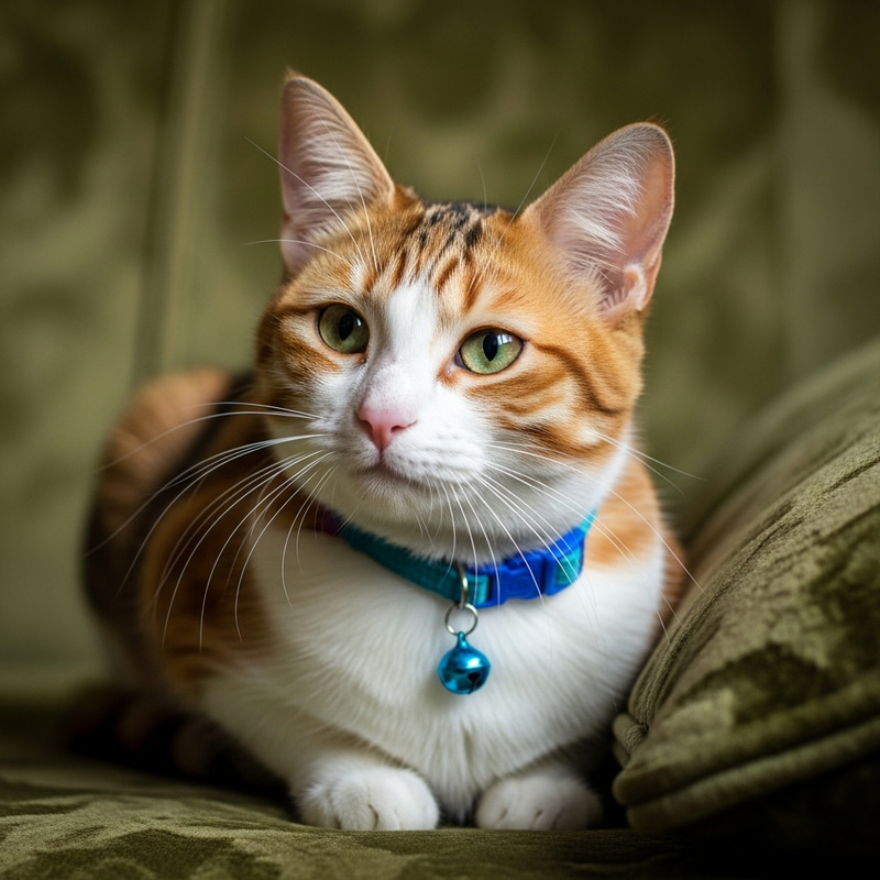 Beautiful Cat with Silken Fur and Emerald Eyes Beautiful Cat with Silken Fur and Emerald Eyes