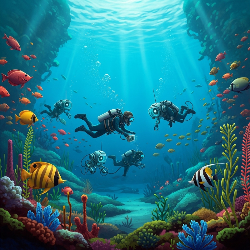 Underwater Exploration: Abstract Beauty Underwater Exploration: Abstract Beauty