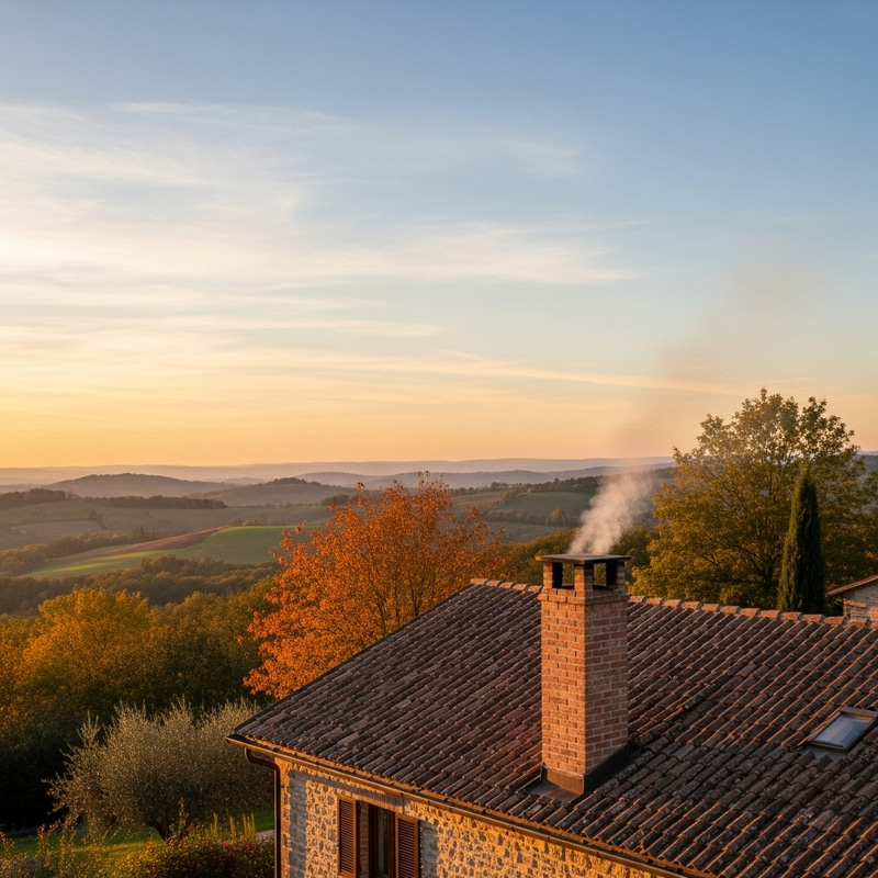 Vista Chimney Brand - Picturesque Integration in Brick House Vista Chimney Brand - Picturesque Integration in Brick House