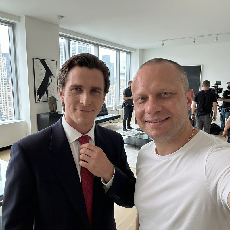 Realistic Selfie with Patrick Bateman in NYC