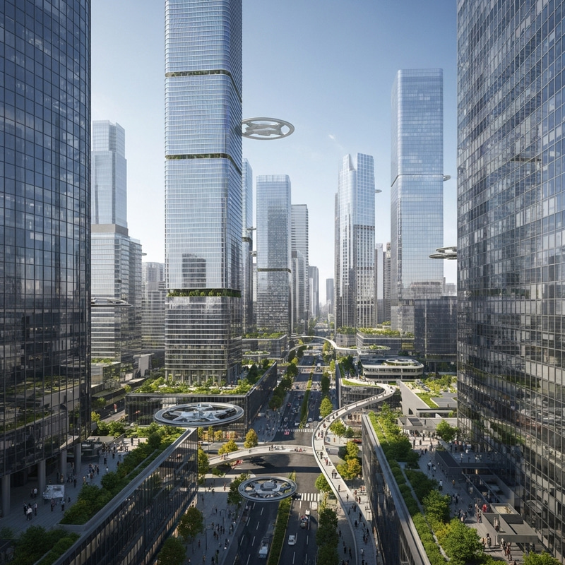 2055 City - A Futuristic Metropolis of Skyscrapers and Flying Cars 2055 City - A Futuristic Metropolis of Skyscrapers and Flying Cars