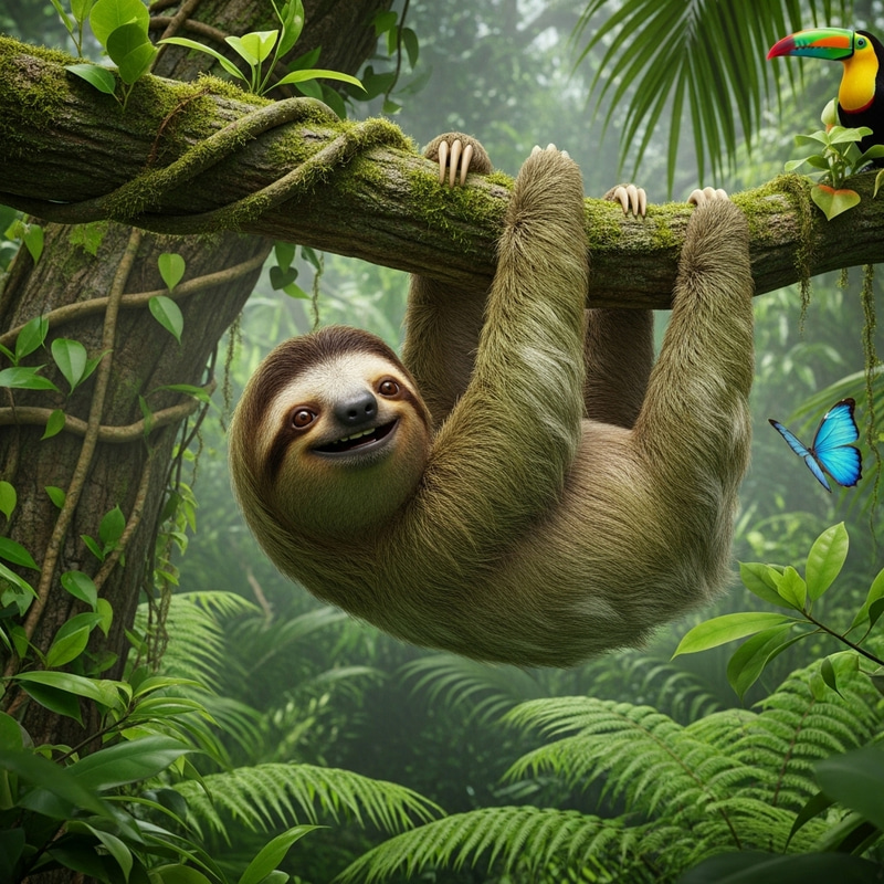 Sammy the Sloth | Curious Adventure in Tropical Forest