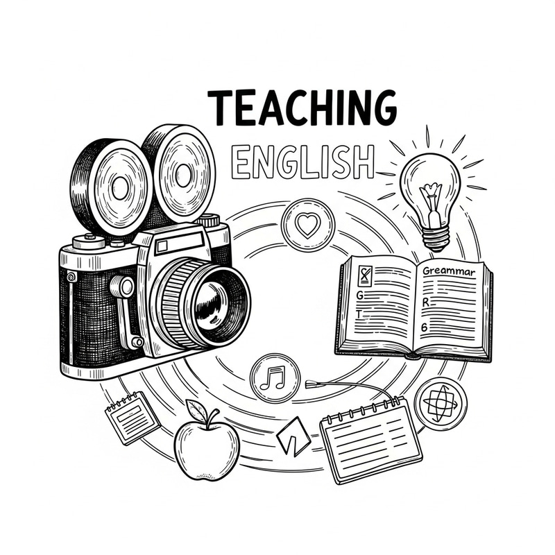 Vintage English Teaching with Apple Knowledge & Idea Sketch