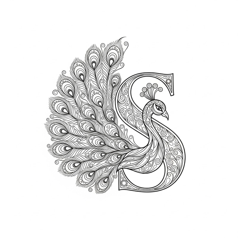 Sophisticated 'S' Peacock Design for Elegant Jewelry Shop