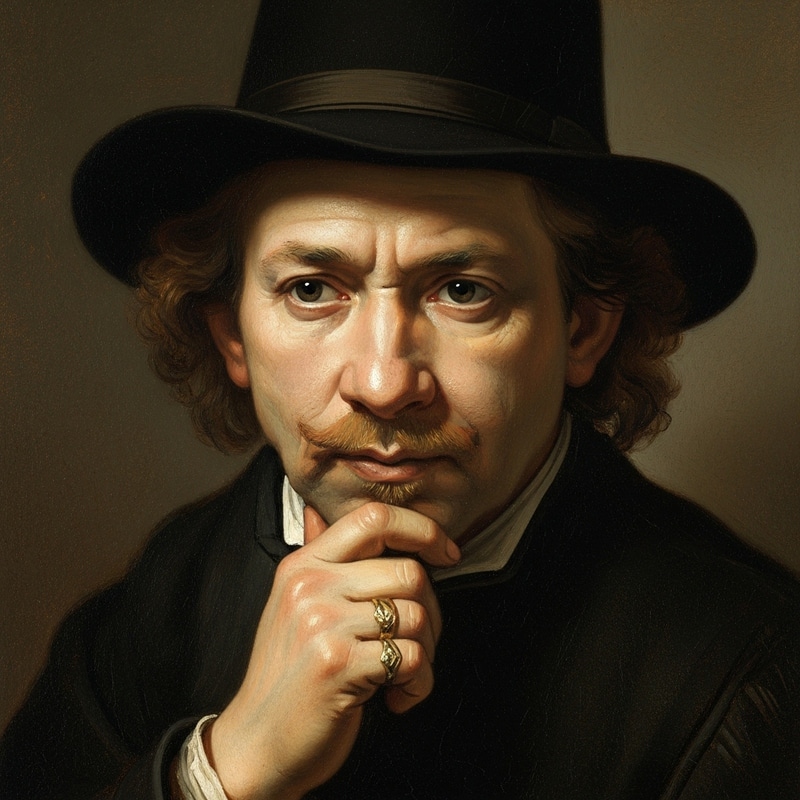 Psychological Makeup in Rembrandt Style