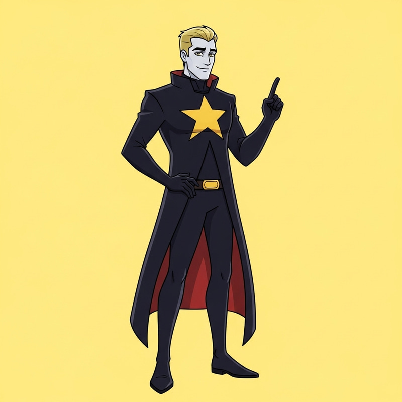 Star Man - Confident Pose With Enigmatic Smile Star Man - Confident Pose With Enigmatic Smile