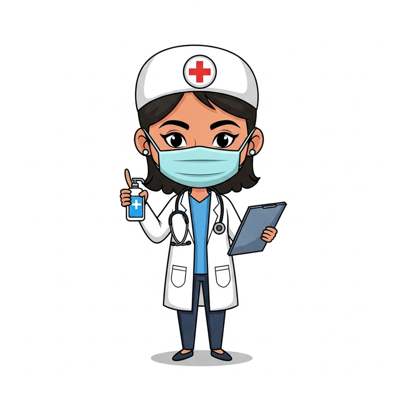 Cute Cartoon Doctor Character in Healthcare