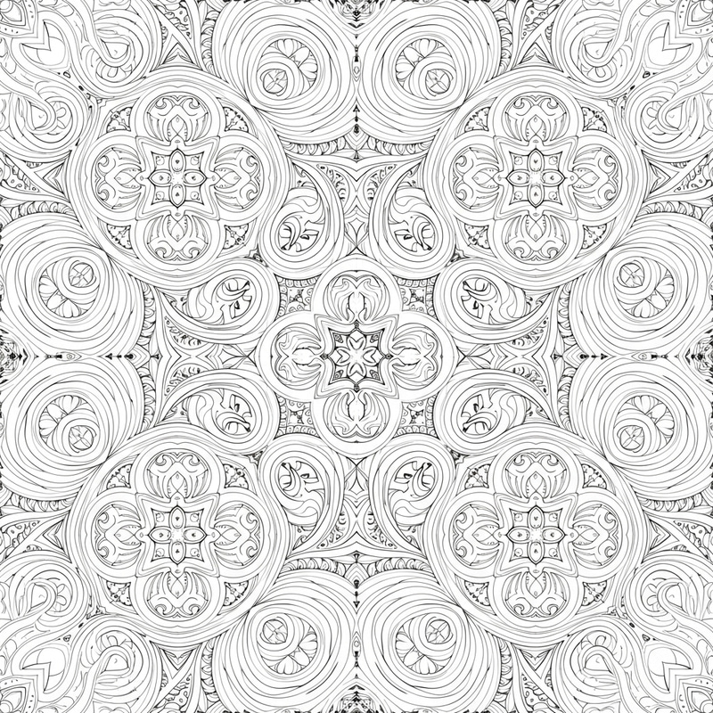 Adult Coloring Book in Bogema Style Adult Coloring Book in Bogema Style