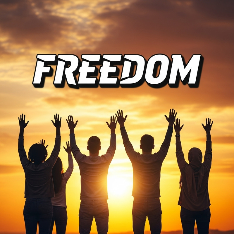 Freedom Album Cover: Hope, Unity, and Liberation Freedom Album Cover: Hope, Unity, and Liberation
