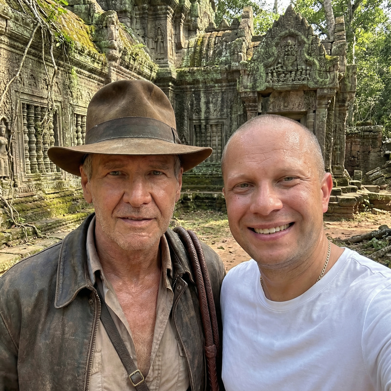 Epic Selfie with Indiana Jones - Ultra-Realistic Image