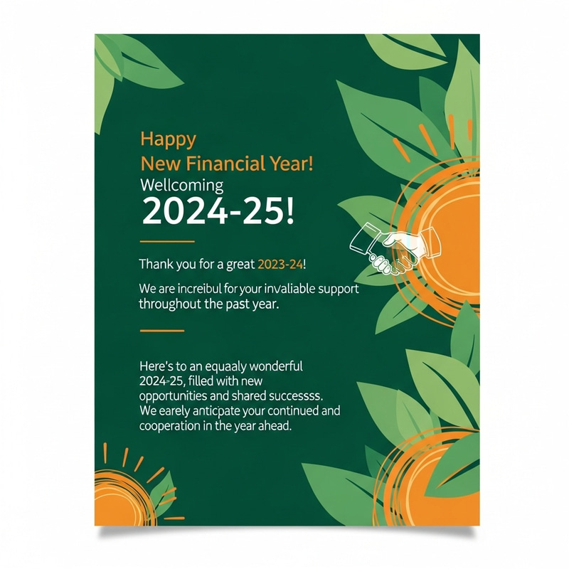 Warm Wishes for New Financial Year 2024-25 | Thank You! Warm Wishes for New Financial Year 2024-25 | Thank You!