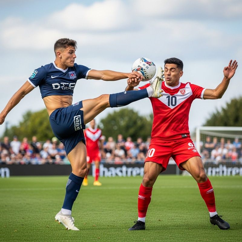 Cristiano Ronaldo Kicks Messi in Intense Football Match Cristiano Ronaldo Kicks Messi in Intense Football Match