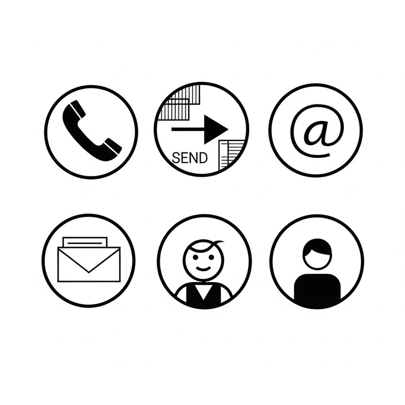 Russian Constructivism Inspired Round Icons for Modern Website Design