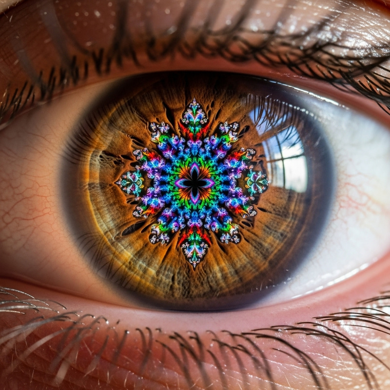 Mesmerizing Fractal Pattern in Human Eye Pupil - Stunning Visual Mesmerizing Fractal Pattern in Human Eye Pupil - Stunning Visual
