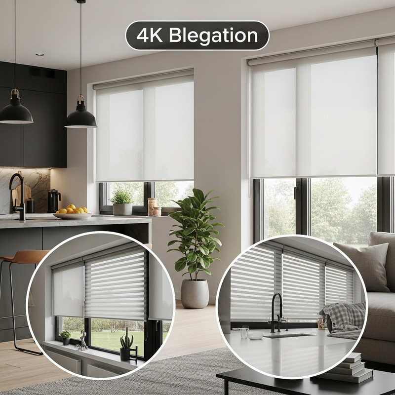 Modern Home Roller Blinds - Stunning 4K Image