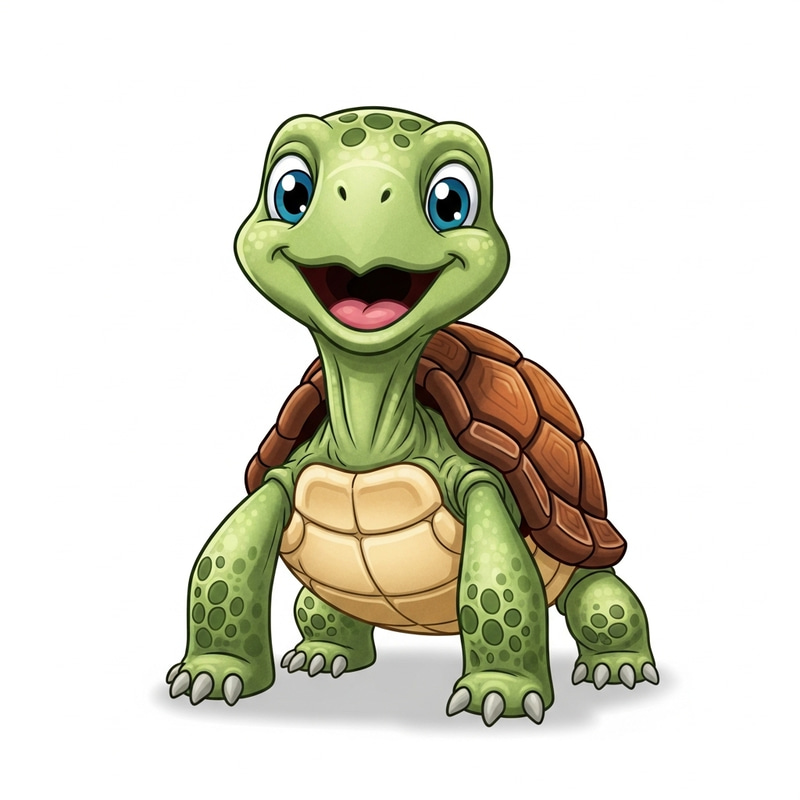 Cheerful Tortuga Smiling - Happy Turtle Image