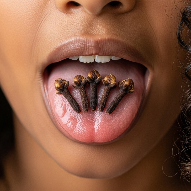 Cloves under Tongue | Rich Brown Texture Cloves under Tongue | Rich Brown Texture
