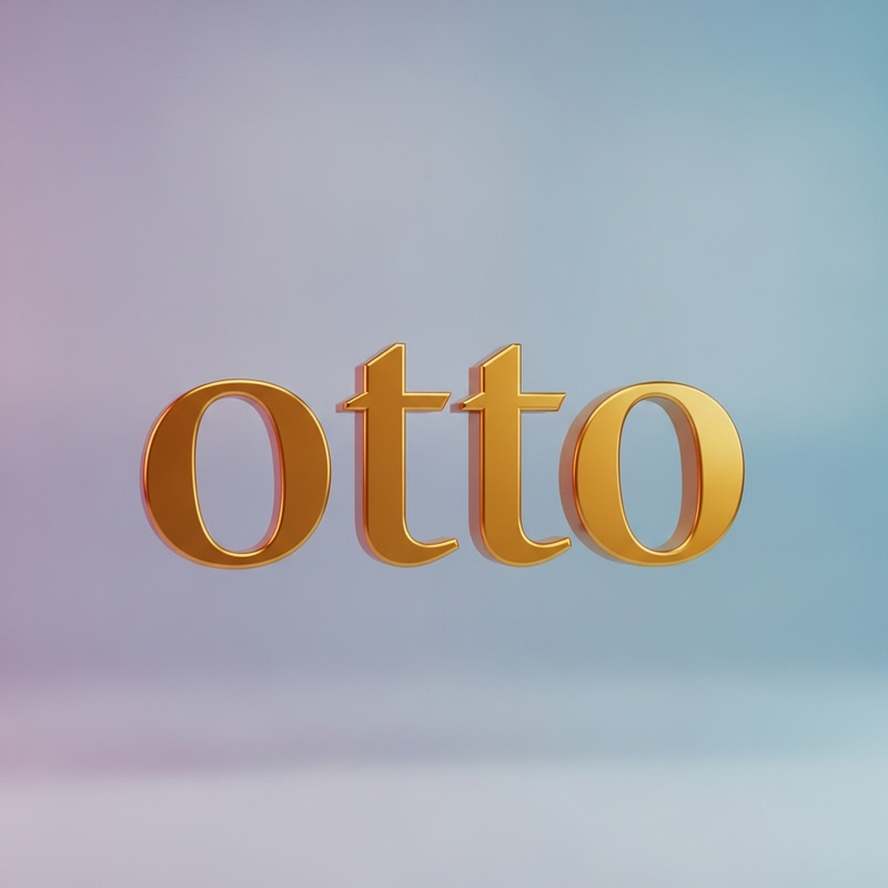 Serif-Style Golden Number Eight Display