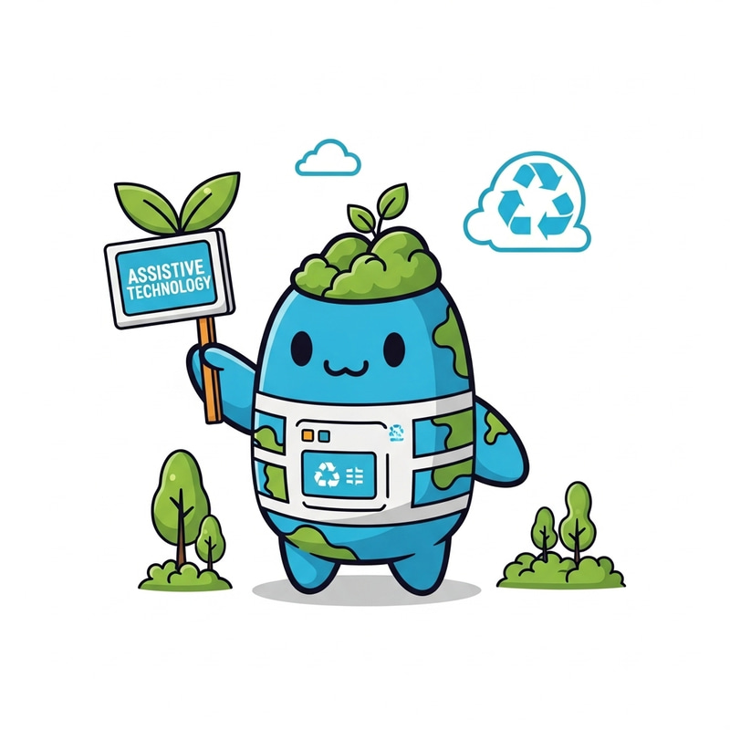 Cute Mascot for Sustainability & Green Technology