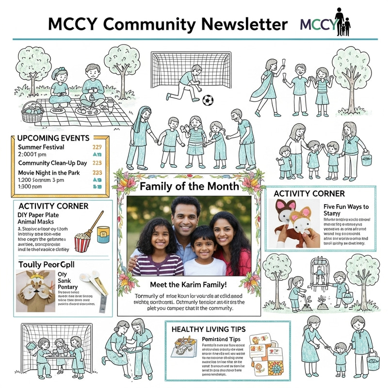Colorful Family Newsletter Featuring MCCY Community Colorful Family Newsletter Featuring MCCY Community