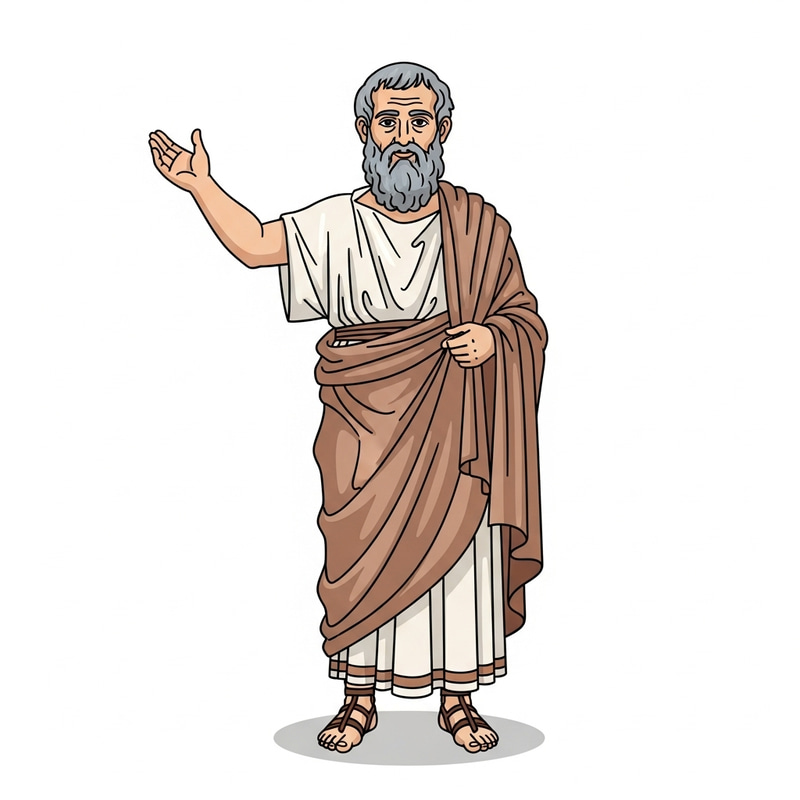 Pythagoras, Ancient Greek Philosopher with Raised Arm Pythagoras, Ancient Greek Philosopher with Raised Arm