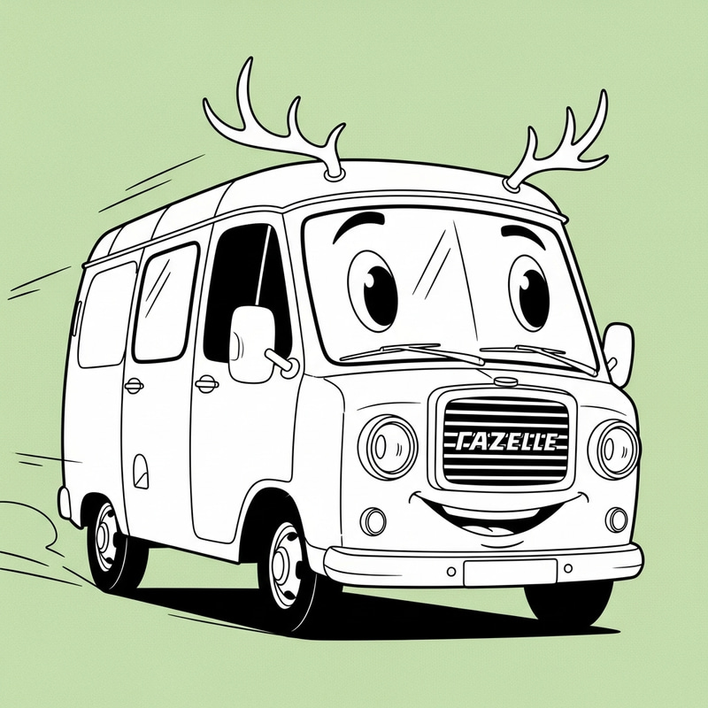 Personified GAZelle - Vintage Cartoon Van Design Personified GAZelle - Vintage Cartoon Van Design