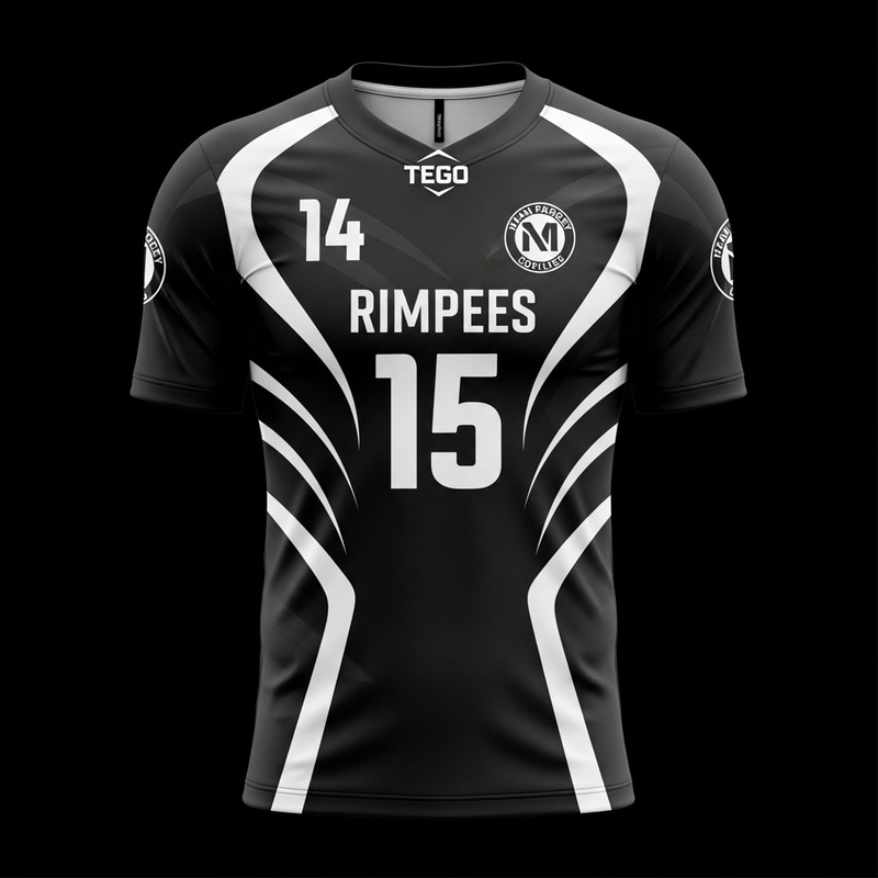 Custom Black and White Sports Jersey Design