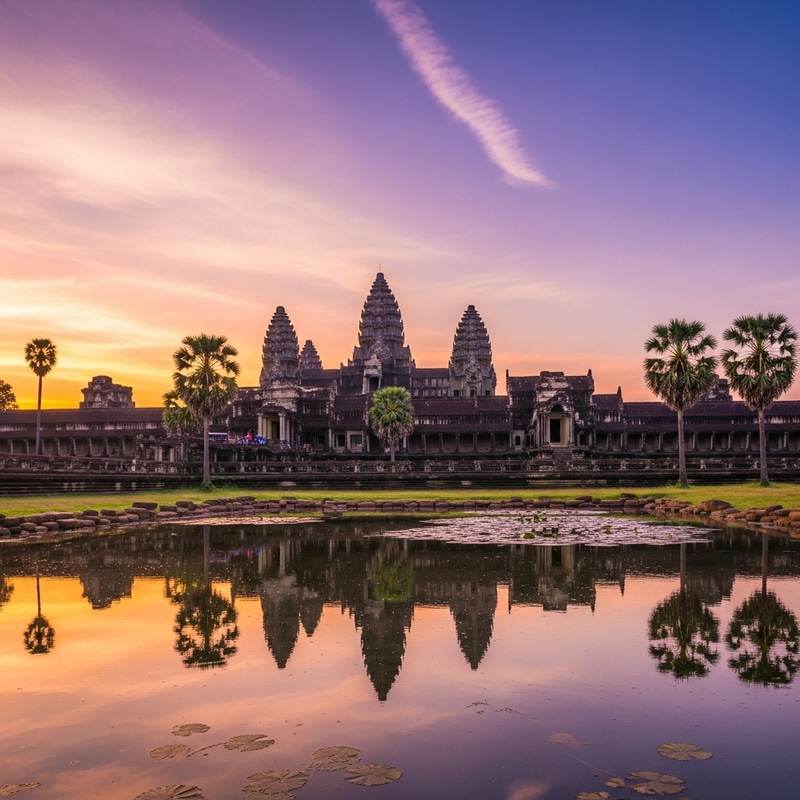 Angkor Watt Sunset: A Mesmerizing View of the Cambodian Heritage Angkor Watt Sunset: A Mesmerizing View of the Cambodian Heritage