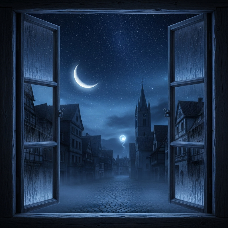 Witchy Starry Night View from Window Witchy Starry Night View from Window