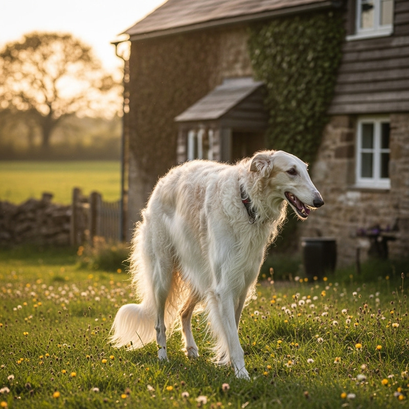 Quaint Cottagecore Furry Female Borzoi Dog | Serene Tranquility Quaint Cottagecore Furry Female Borzoi Dog | Serene Tranquility