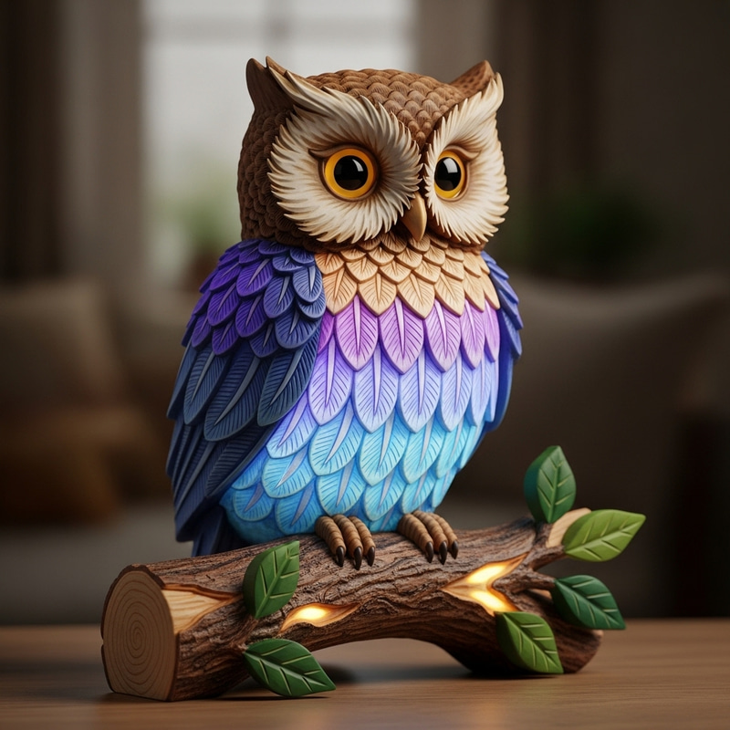 Cute Owl Nightlight: Whimsical Design and Soft Illumination Cute Owl Nightlight: Whimsical Design and Soft Illumination