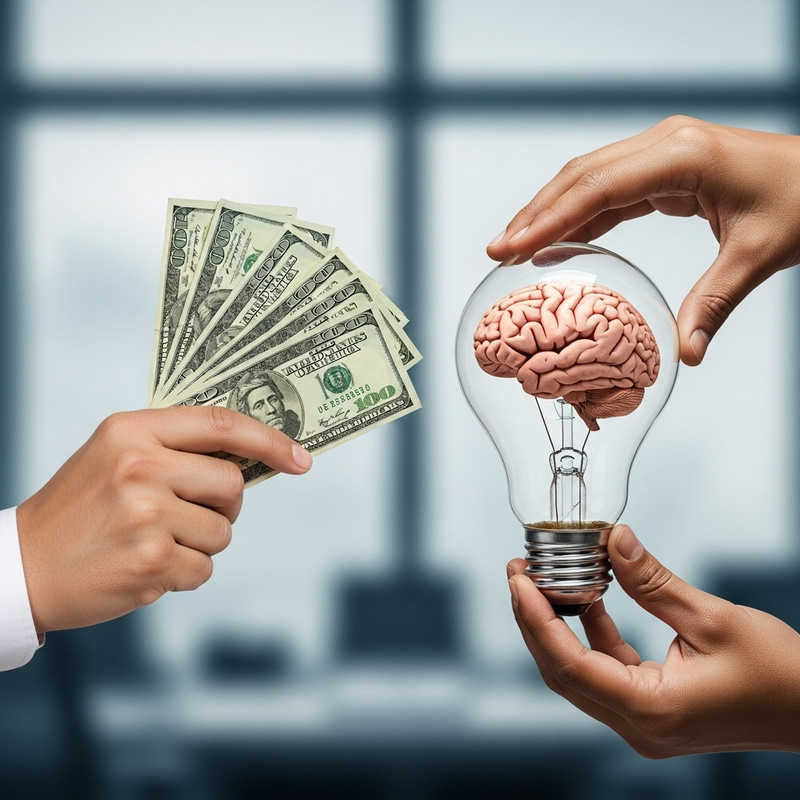 Small Business Clipart: Ideas and Money Exchange Small Business Clipart: Ideas and Money Exchange