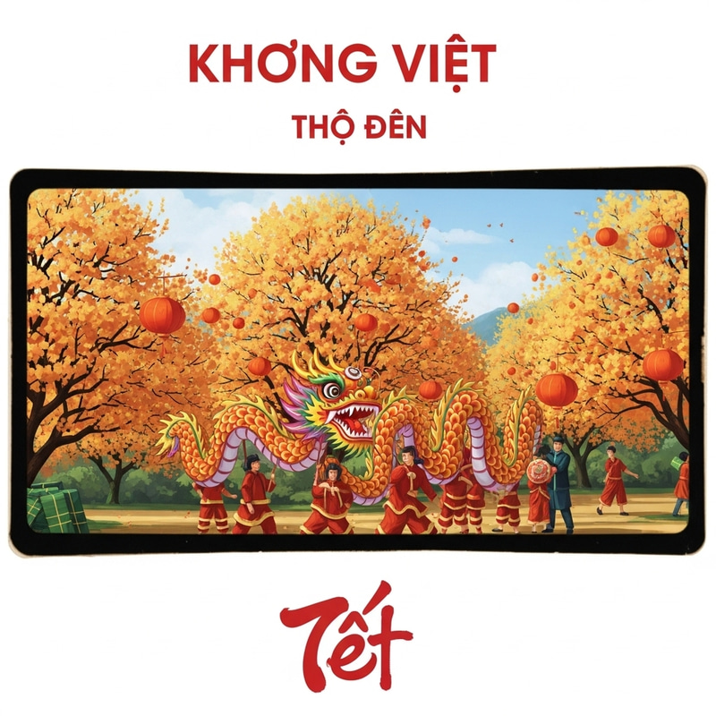 Vietnamese Tet Festival | Cultural Heritage Display with Dragon and Apricot Trees Vietnamese Tet Festival | Cultural Heritage Display with Dragon and Apricot Trees
