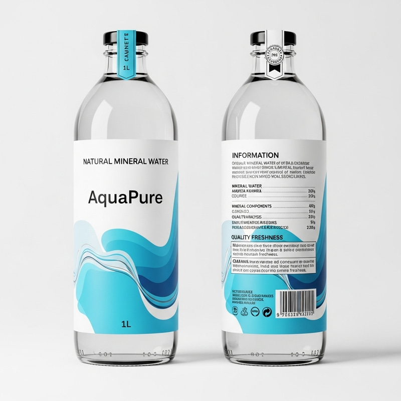 AquaPure Glass Bottle - Elegant Design, Freshness, Purity | 1-Liter Capacity AquaPure Glass Bottle - Elegant Design, Freshness, Purity | 1-Liter Capacity