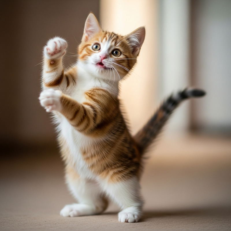 Colorful Dancing Kitten | Joyful Cat Dance
