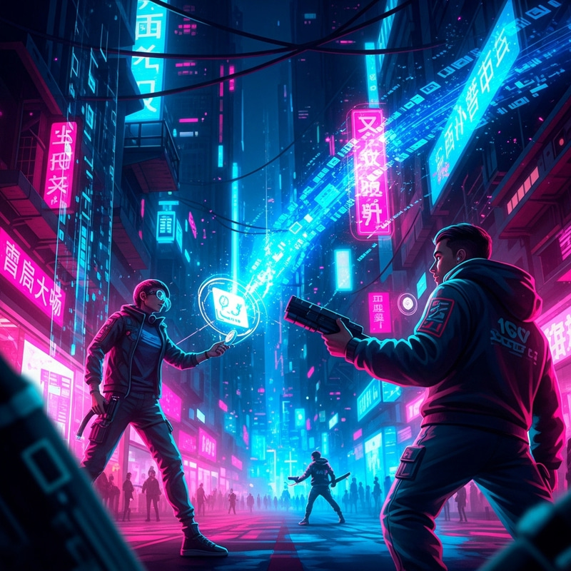 AI & Crypto Fusion: Cyberpunk Digital Art with Blockchain Patterns AI & Crypto Fusion: Cyberpunk Digital Art with Blockchain Patterns