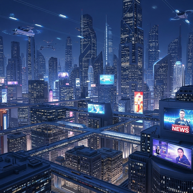 Futuristic City Skyline | Urban Marvel & Intelligent Transport Futuristic City Skyline | Urban Marvel & Intelligent Transport