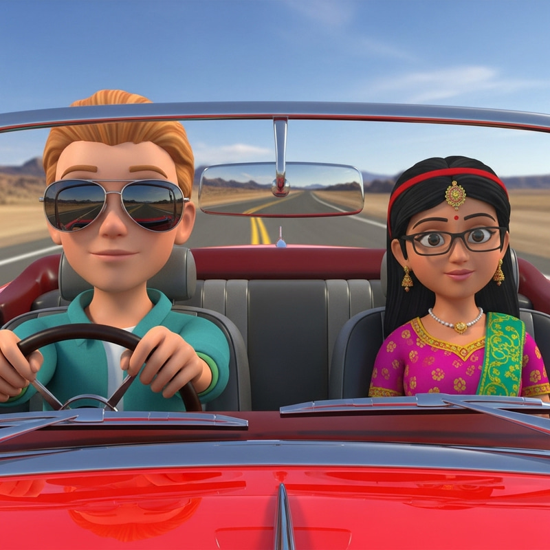 Exciting Pixar-Inspired Animation of a Boy and Girl Exciting Pixar-Inspired Animation of a Boy and Girl