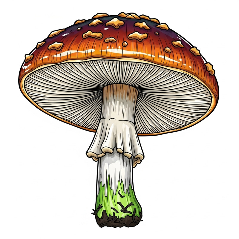 Vivid Mushroom Illustration Vivid Mushroom Illustration