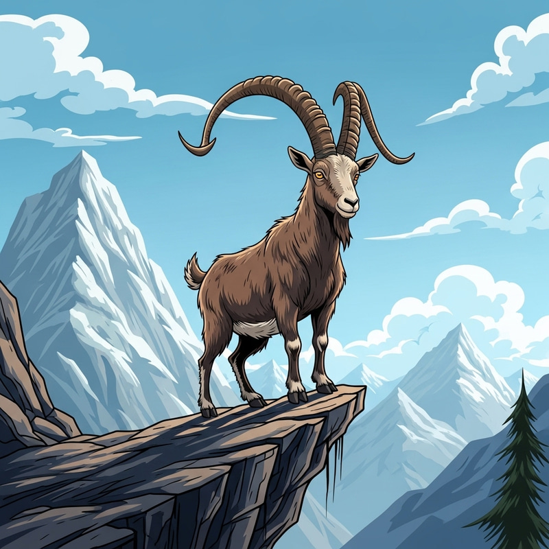 Defiant Goat | Mountain Ledge Rebellion