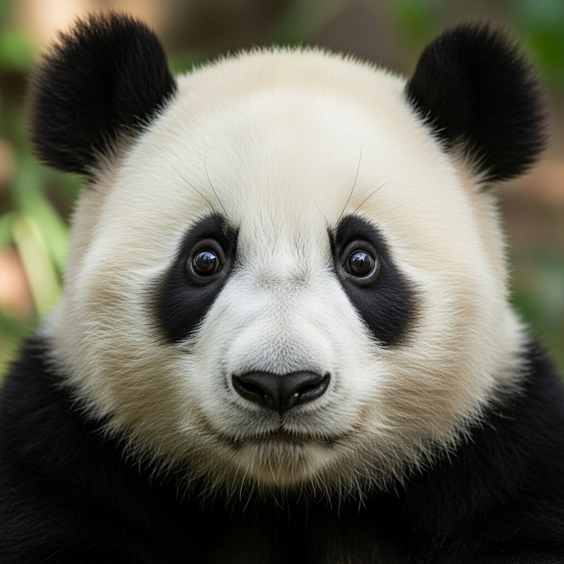 Cute Panda with Big Round Eyes Cute Panda with Big Round Eyes