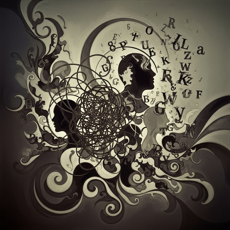 Abstract Art Symbolizing Speech Difficulties Abstract Art Symbolizing Speech Difficulties