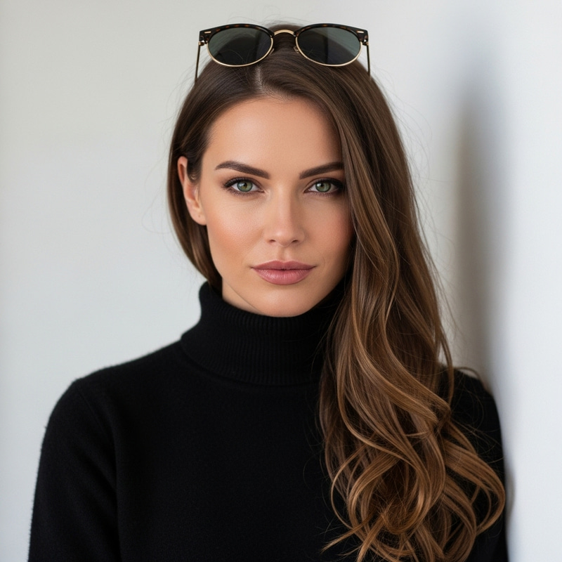 Realistic Caucasian Model Portrait | Minimalistic Background Realistic Caucasian Model Portrait | Minimalistic Background