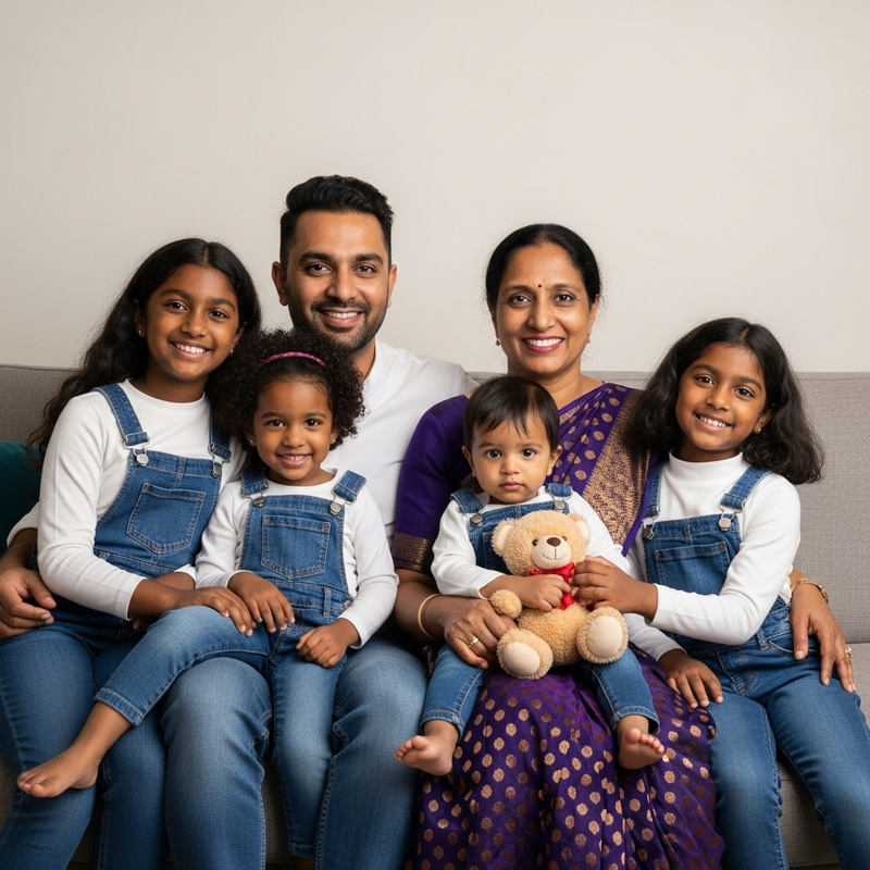 Heartwarming Family Portrait: Love & Unity Heartwarming Family Portrait: Love & Unity