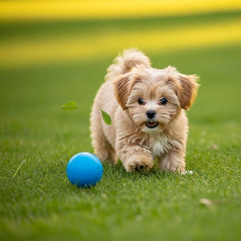 Adorable Puppy Having Fun With a Toy Ball Adorable Puppy Having Fun With a Toy Ball