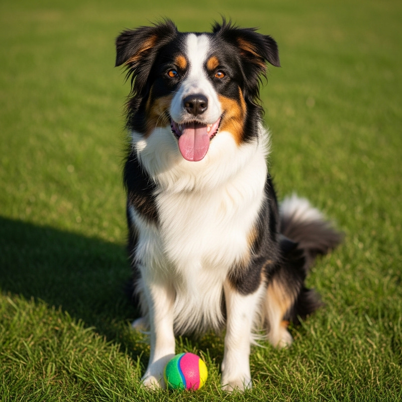 Cute Medium-Sized Dog with Black and White Fur