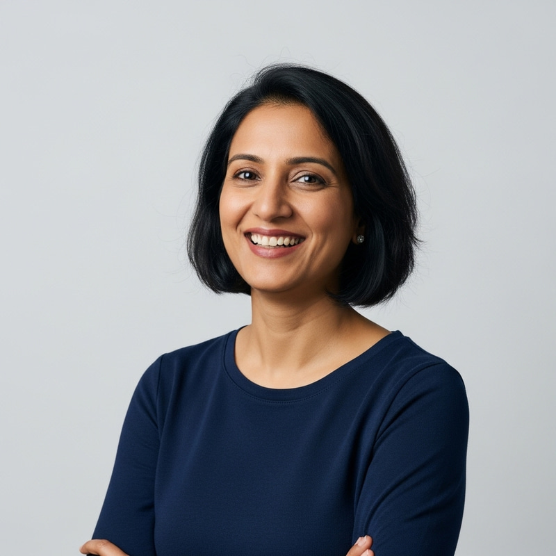 Smiling Indian Woman in 40s with Unique Charm | Stylish Look