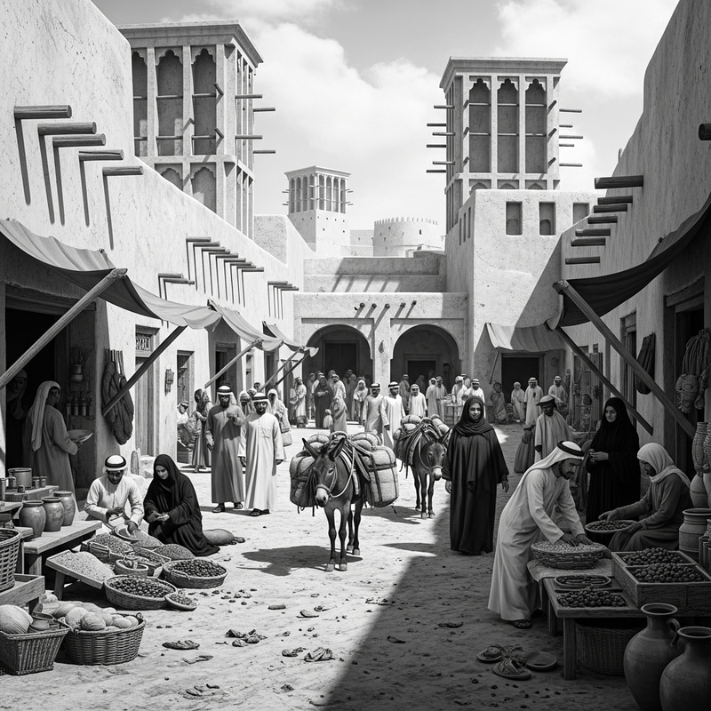 Ancient State of Qatar: Sheikh Khalifa bin Hamad Al Thani Era in Monochrome