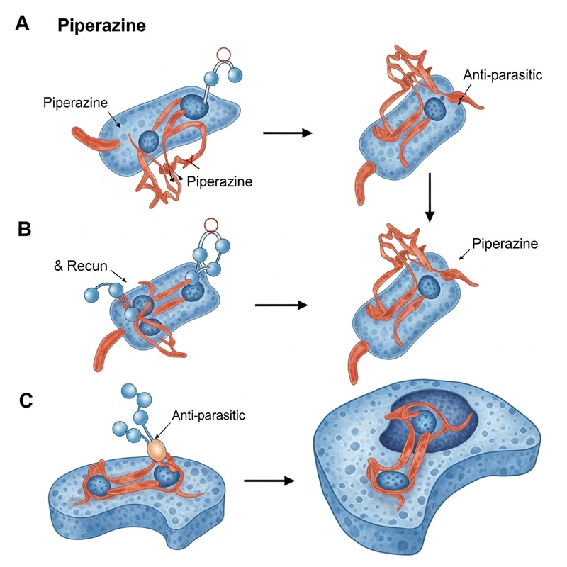 Piperazine Action Mechanism: Illustrated Anti-Parasitic Effects Piperazine Action Mechanism: Illustrated Anti-Parasitic Effects